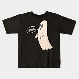 Ghost saying Spooky Kids T-Shirt